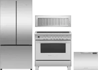 4 Piece Package Includes Refrigerator, Range, Hood And Dishwasher